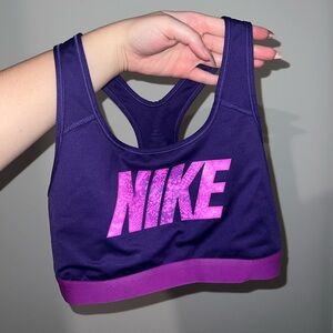 Purple Nike sports bra